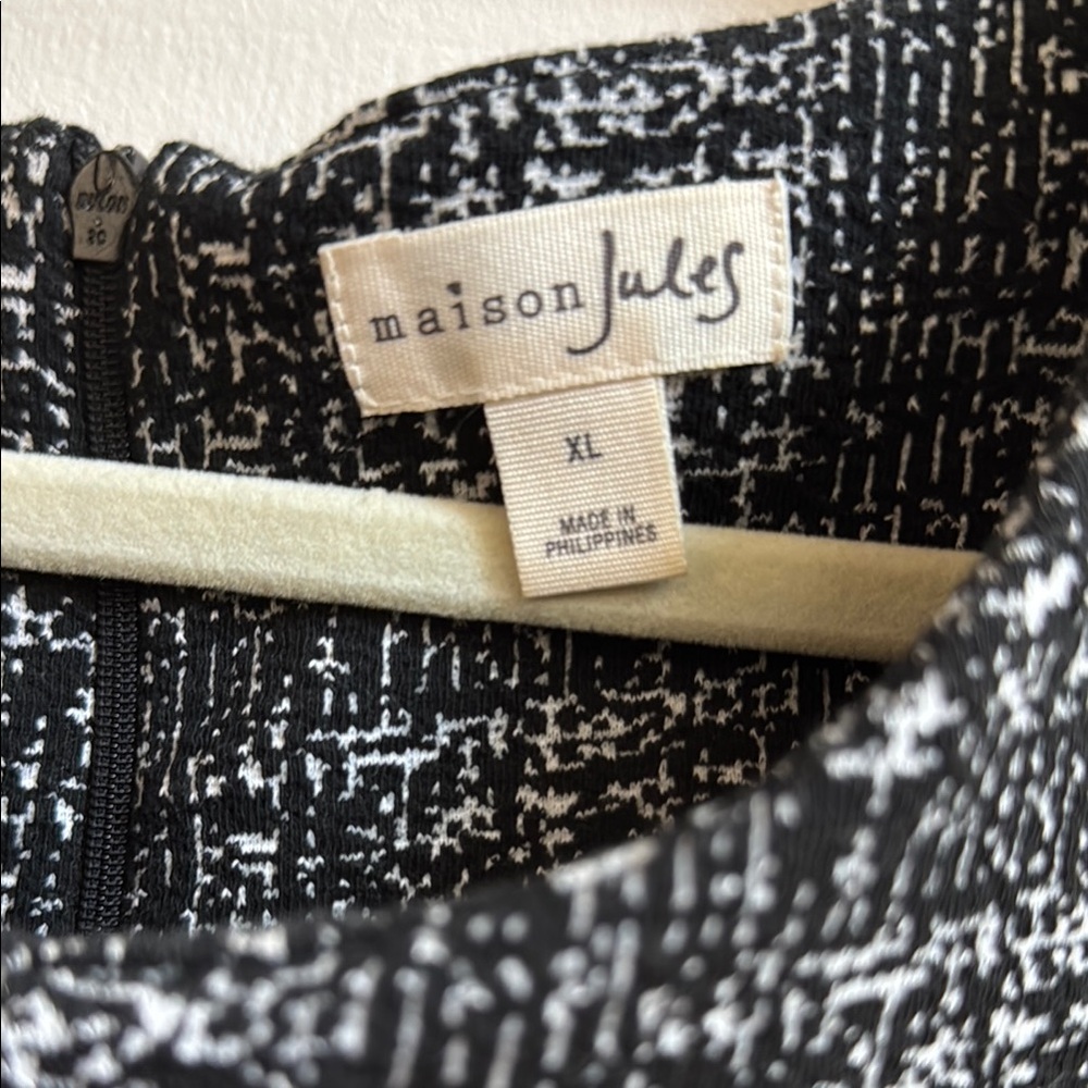 Maison Jules Black and Silver A-line Mini Dress - Picture 2 of 6